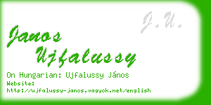 janos ujfalussy business card