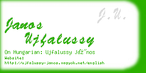 janos ujfalussy business card